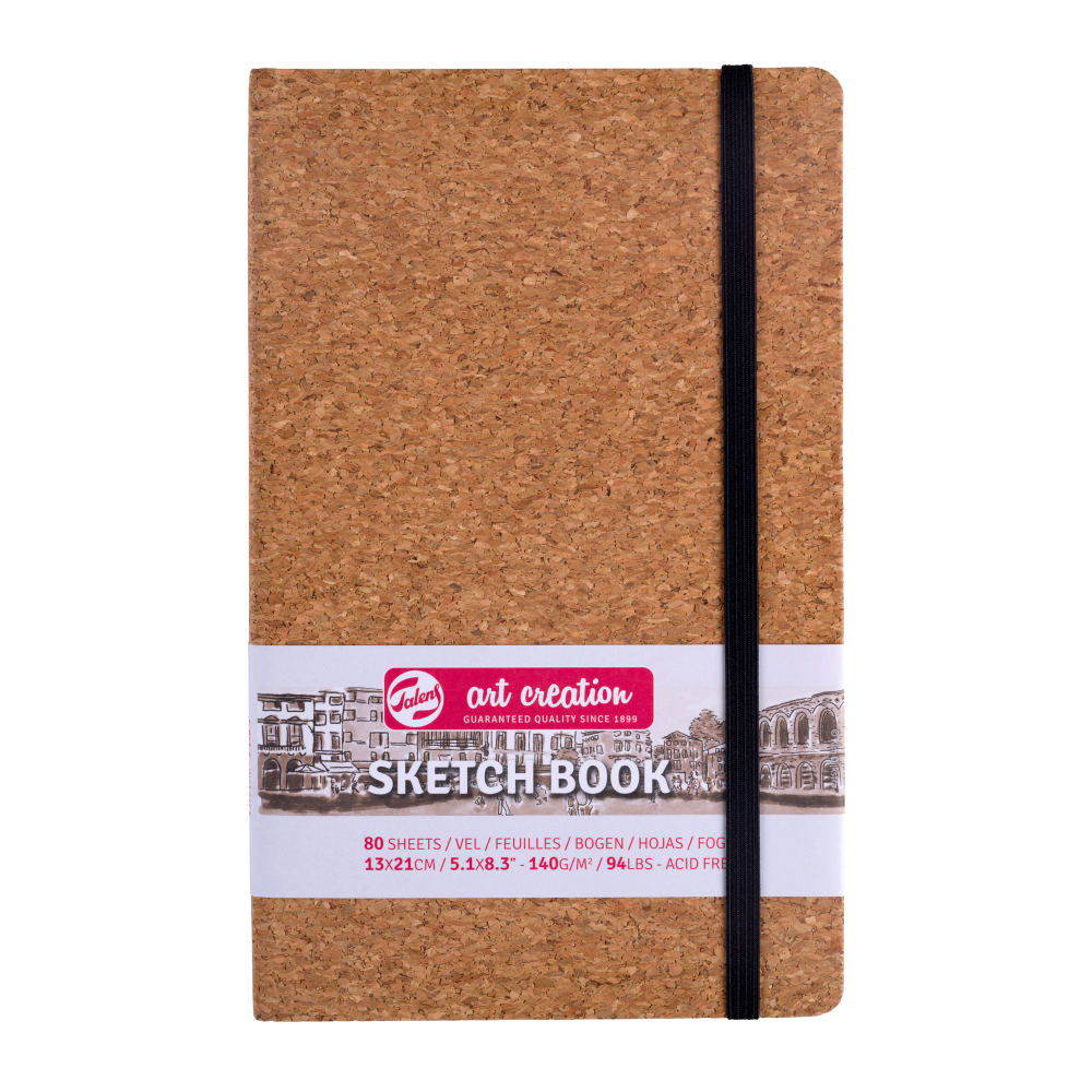 Schetsboekje 13x21cm kurk Talens