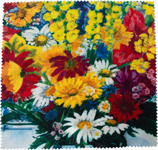 Brillendoekje Charley Toorop Vaas met bloemen tegen muur