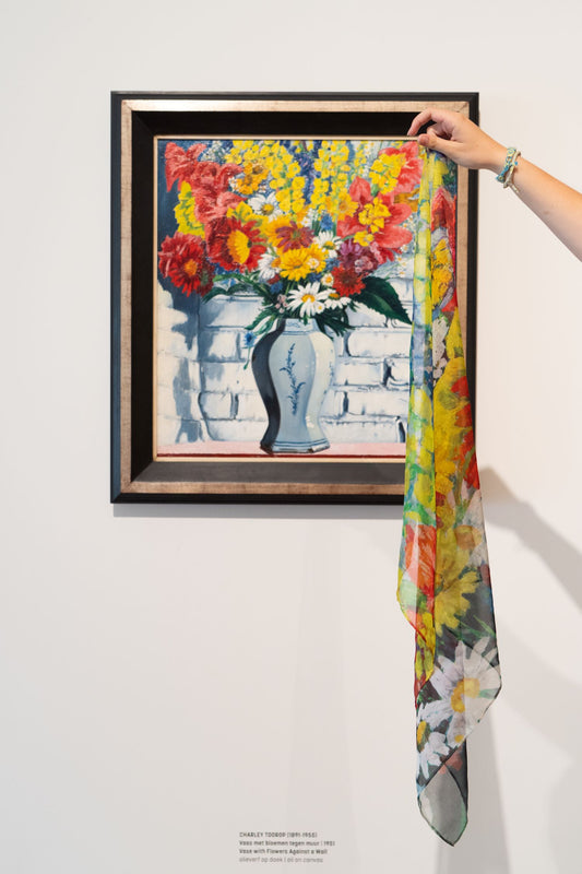 Sjaal Charley Toorop Vaas met bloemen