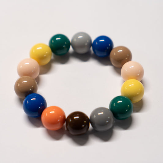 Armband Glada Chunky geel roze C