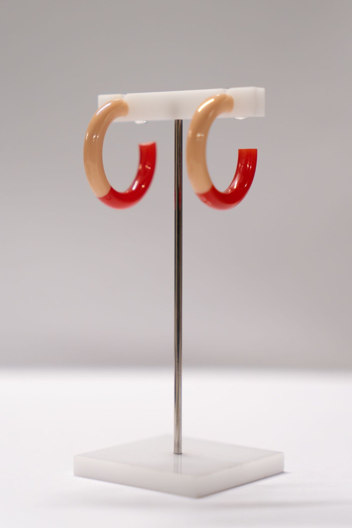 Oorbellen Duo Color Hoop poppy blush