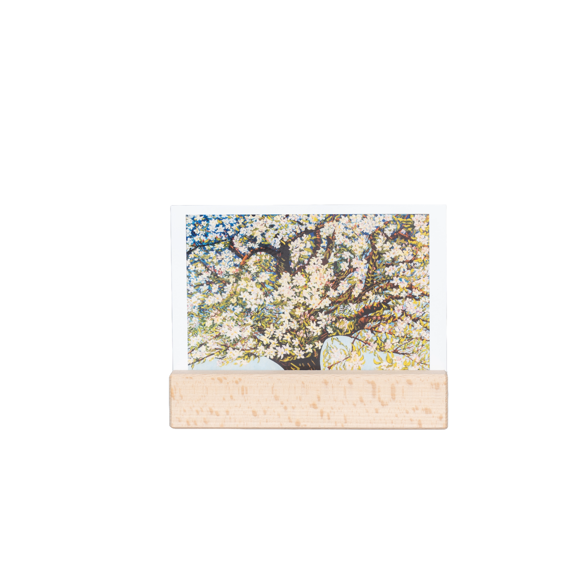 Blokje hout 15cm foto kaart