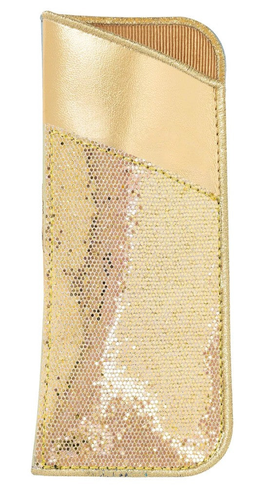 Brillenhoes glitter goud
