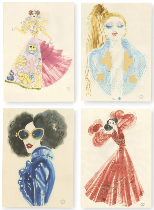 Kaarten set van 12 Fong-Leng Mathilde