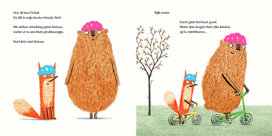 Frank en Bert op de fiets