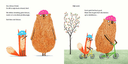 Frank en Bert op de fiets