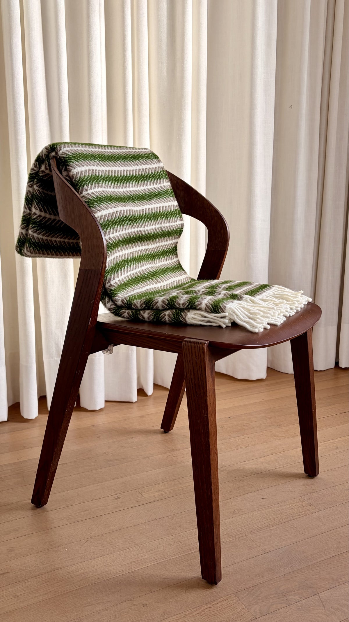 Deken lamswol Oscar Green