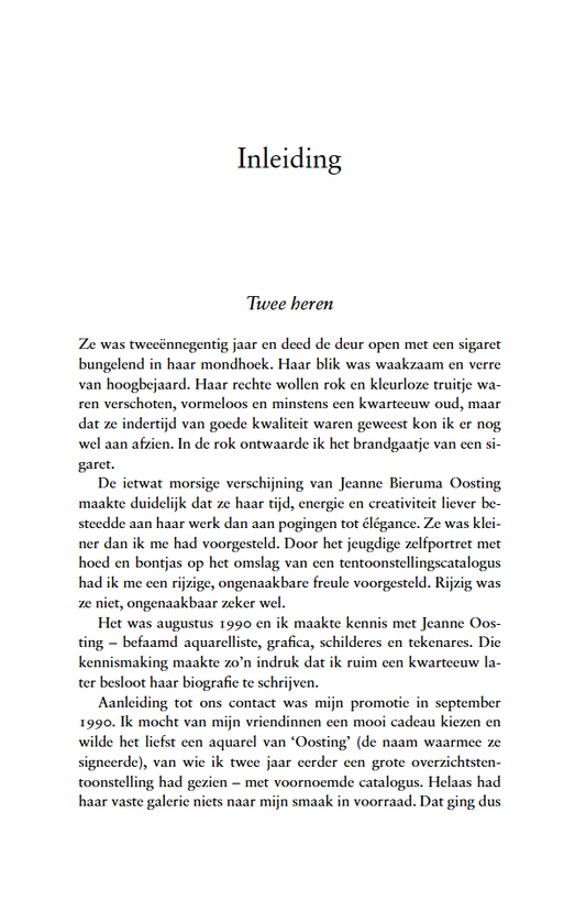 Geen tijd verliezen. Jeanne Oosting