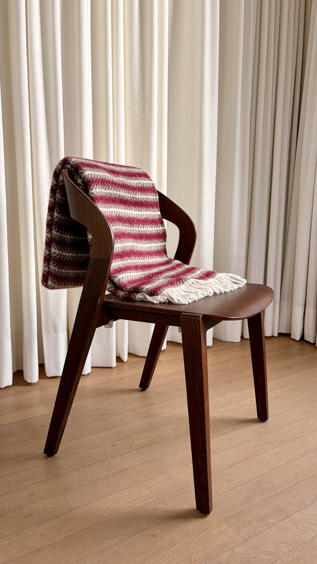 Deken lamswol Oscar Burgundy