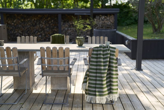 Deken lamswol Oscar Green