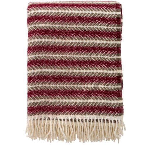 Deken lamswol Oscar Burgundy