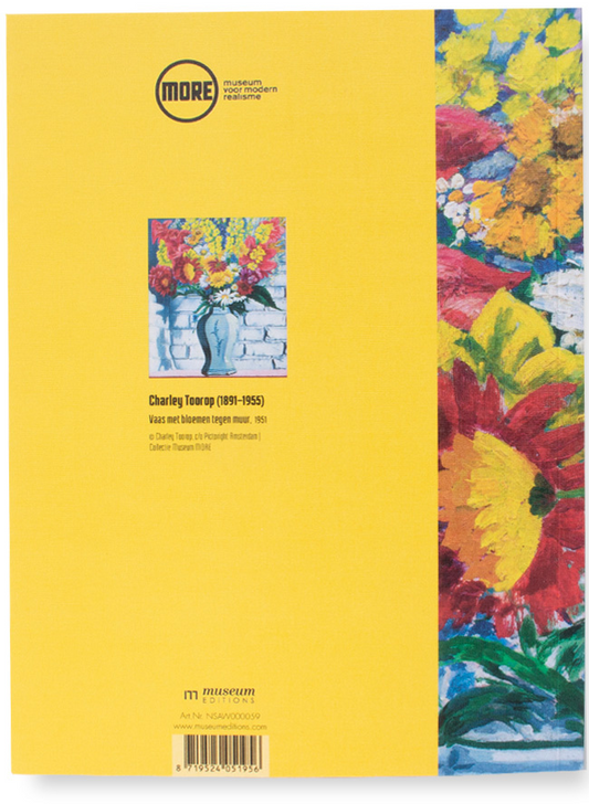 Schrift blanco Charley Vaas met bloemen