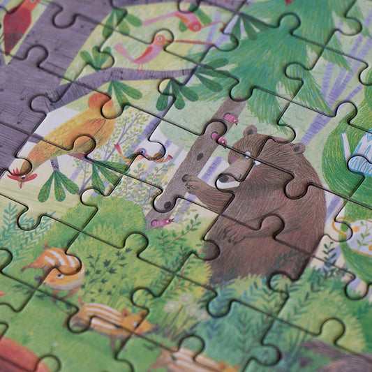 Puzzel Pocket Night and day in the forest