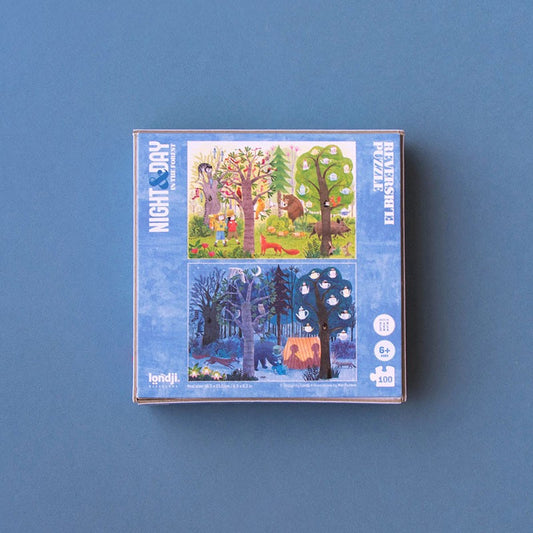 Puzzel Pocket Night and day in the forest