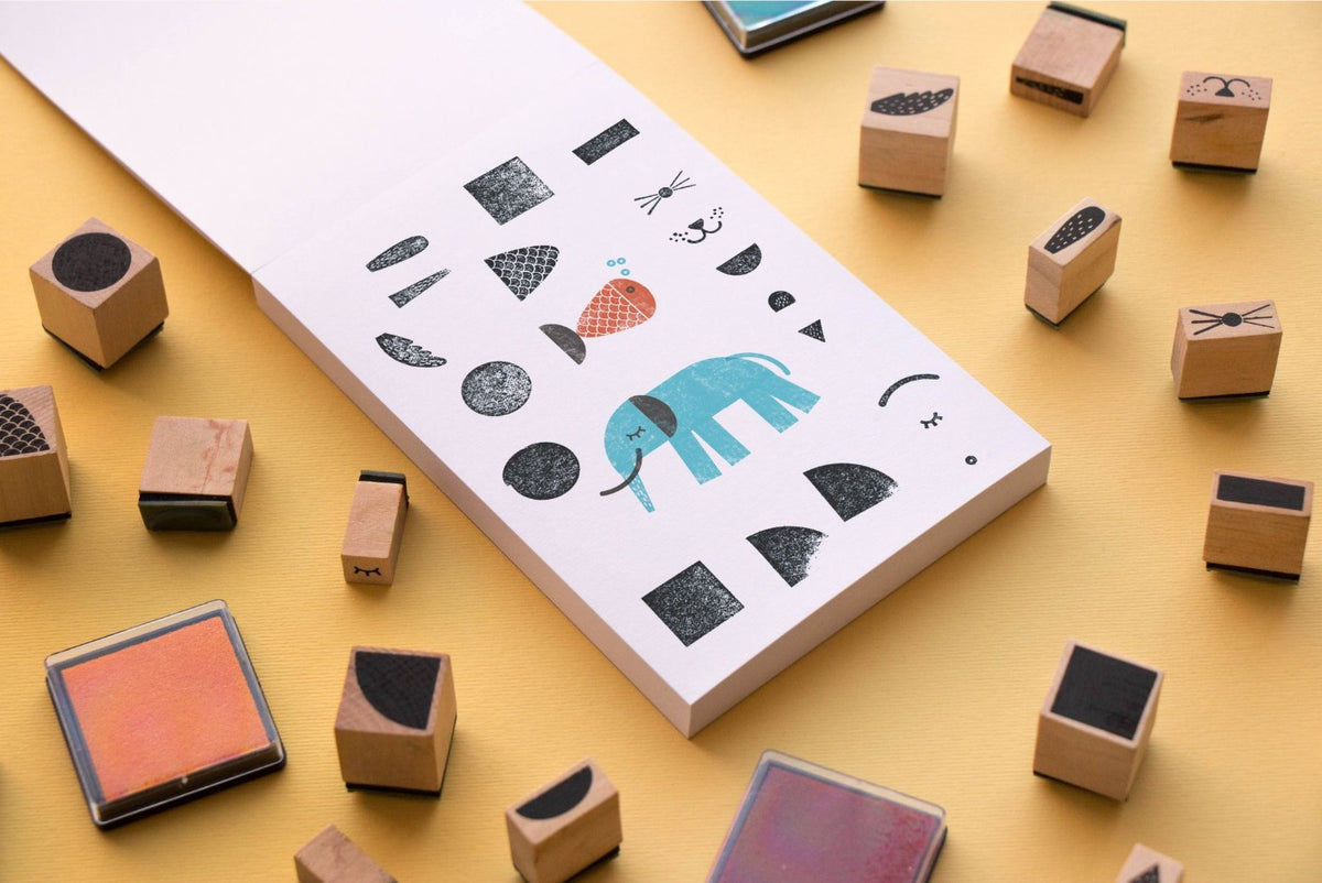 Stempel set Dieren Bam! Create your anmimals