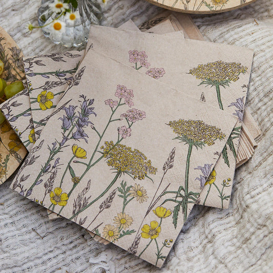 Servetten weidebloemen Natural Meadow