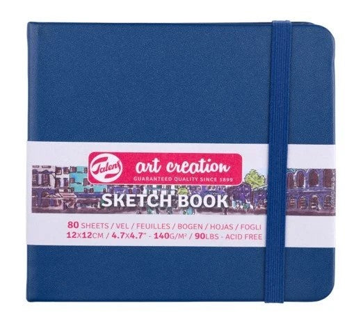 Schetsboekje 12x12cm navy blue