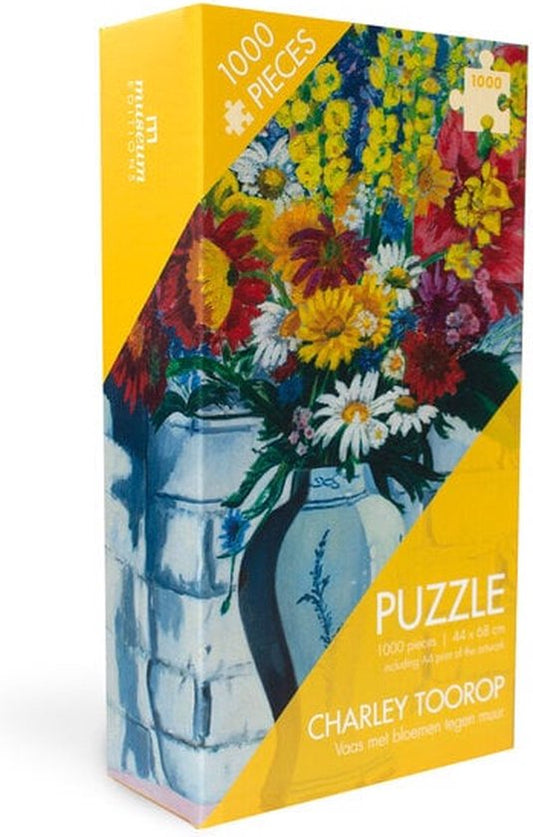 Puzzel Charley Toorop Vaas met bloemen tegen muur
