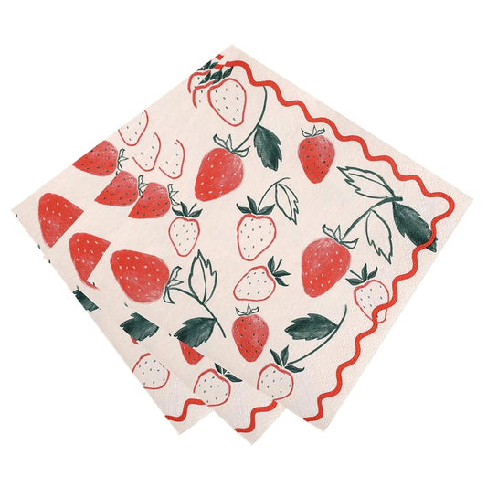 Servetten aardbei Strawberry Crush