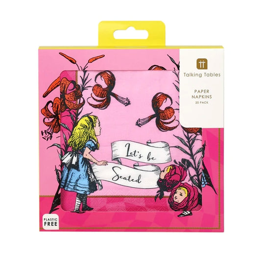 Servetten Alice in Wonderland Truly Alice roze