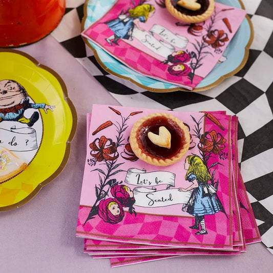 Servetten Alice in Wonderland Truly Alice roze
