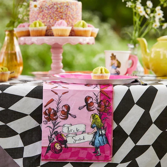 Servetten Alice in Wonderland Truly Alice roze