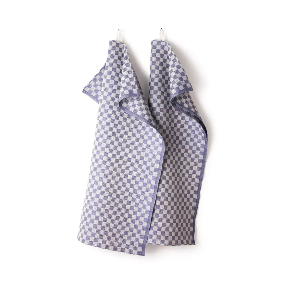 Theedoeken set Schack marine blue