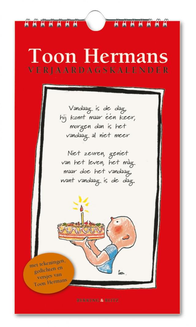 Kalender verjaardag Toon Hermans