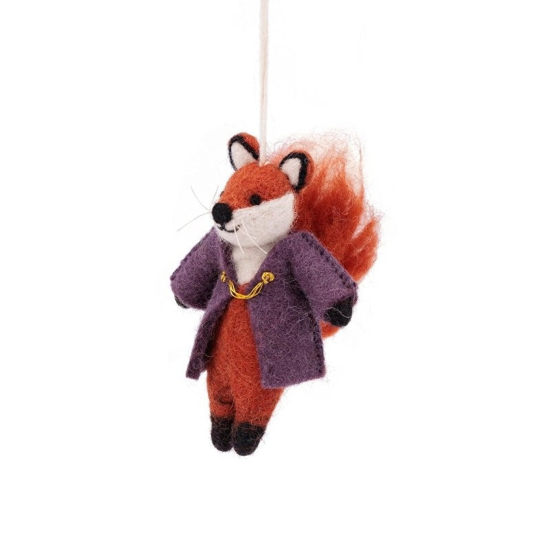 Hanger vos vilt paarse jas