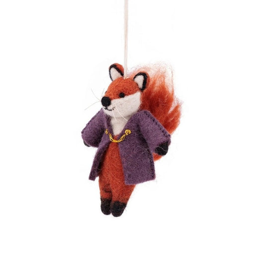 Hanger vos vilt paarse jas