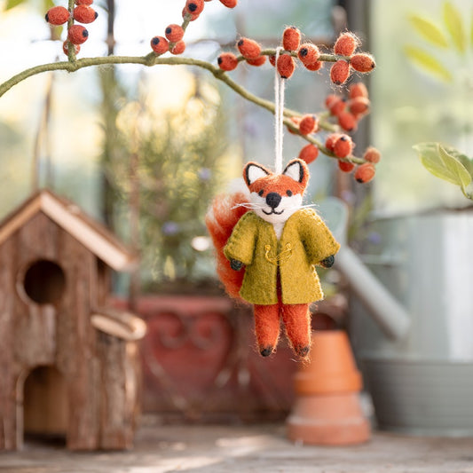 Hanger vos vilt groene jas