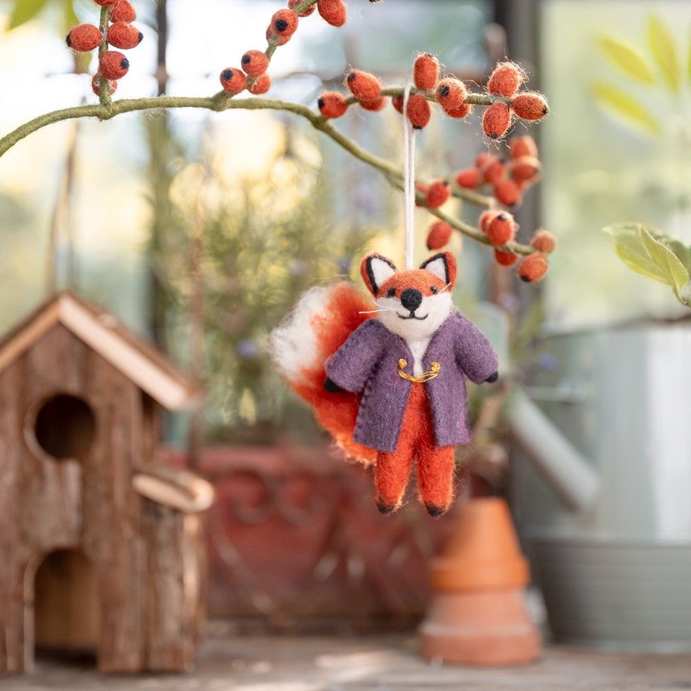 Hanger vos vilt paarse jas