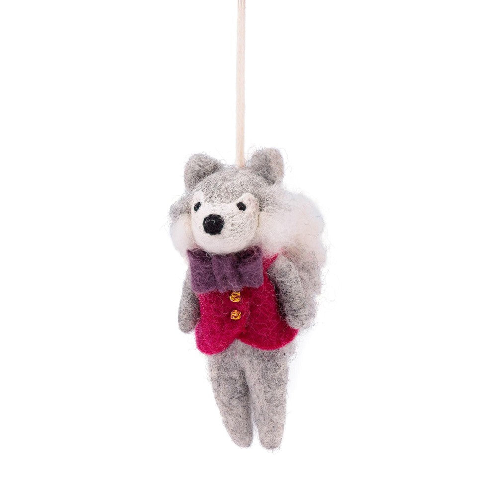 Hanger wolf vilt rode jas