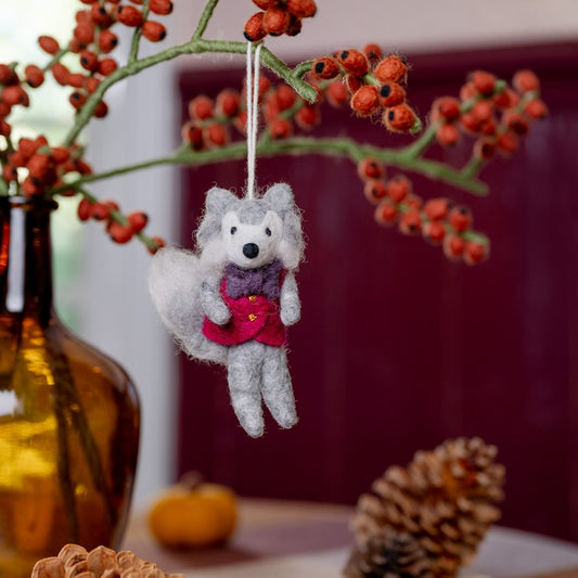 Hanger wolf vilt rode jas