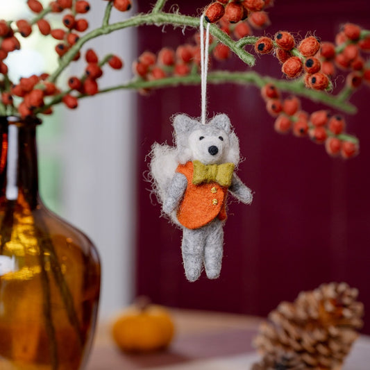 Hanger wolf vilt oranje jas