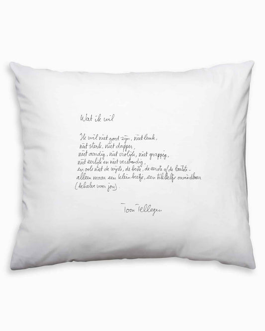Kussensloop Wat ik wil