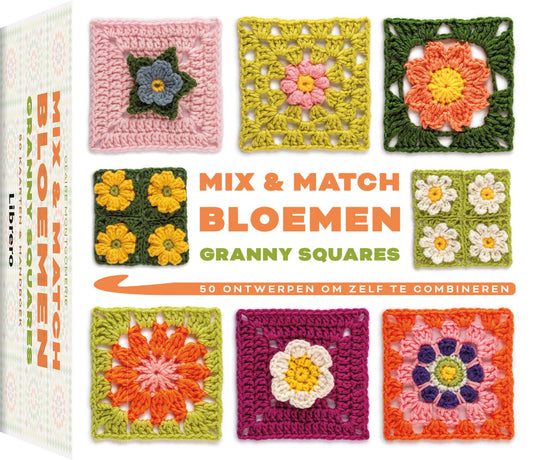 Haken Granny Squares bloemen mix&match box