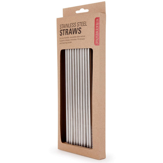 Rietjes roestvrijstaal set van 10