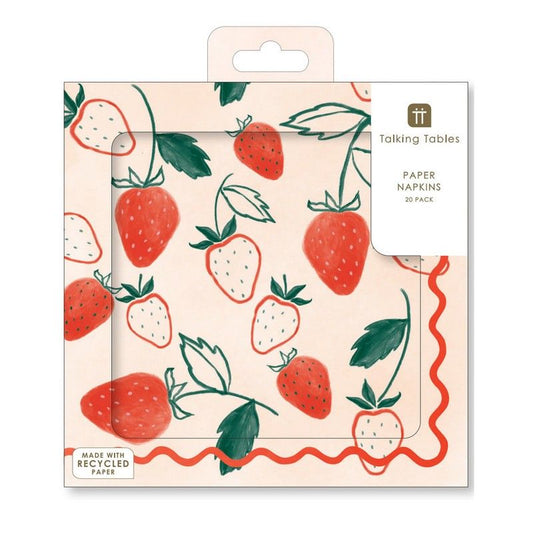 Servetten aardbei Strawberry Crush