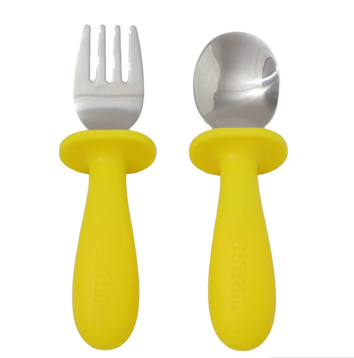 Kinderservies bestekje The spoon&fork smile yellow